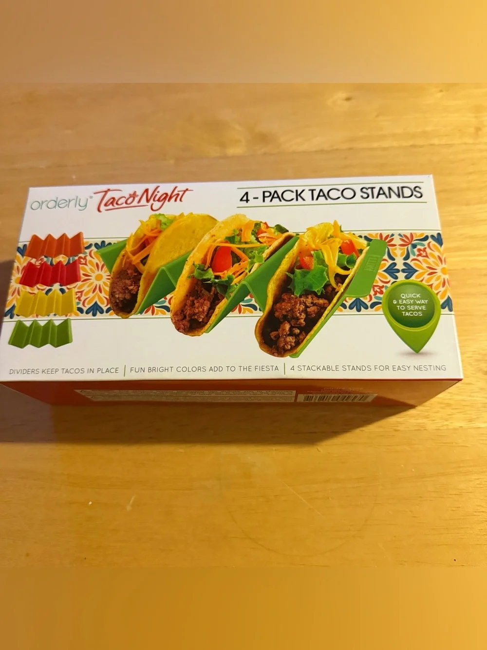 Orderly Taco Night  4-Pack Taco Stands NIB